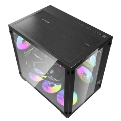 darkFlash C285 Midi Tower Cristal Templado USB 3.0 Negra